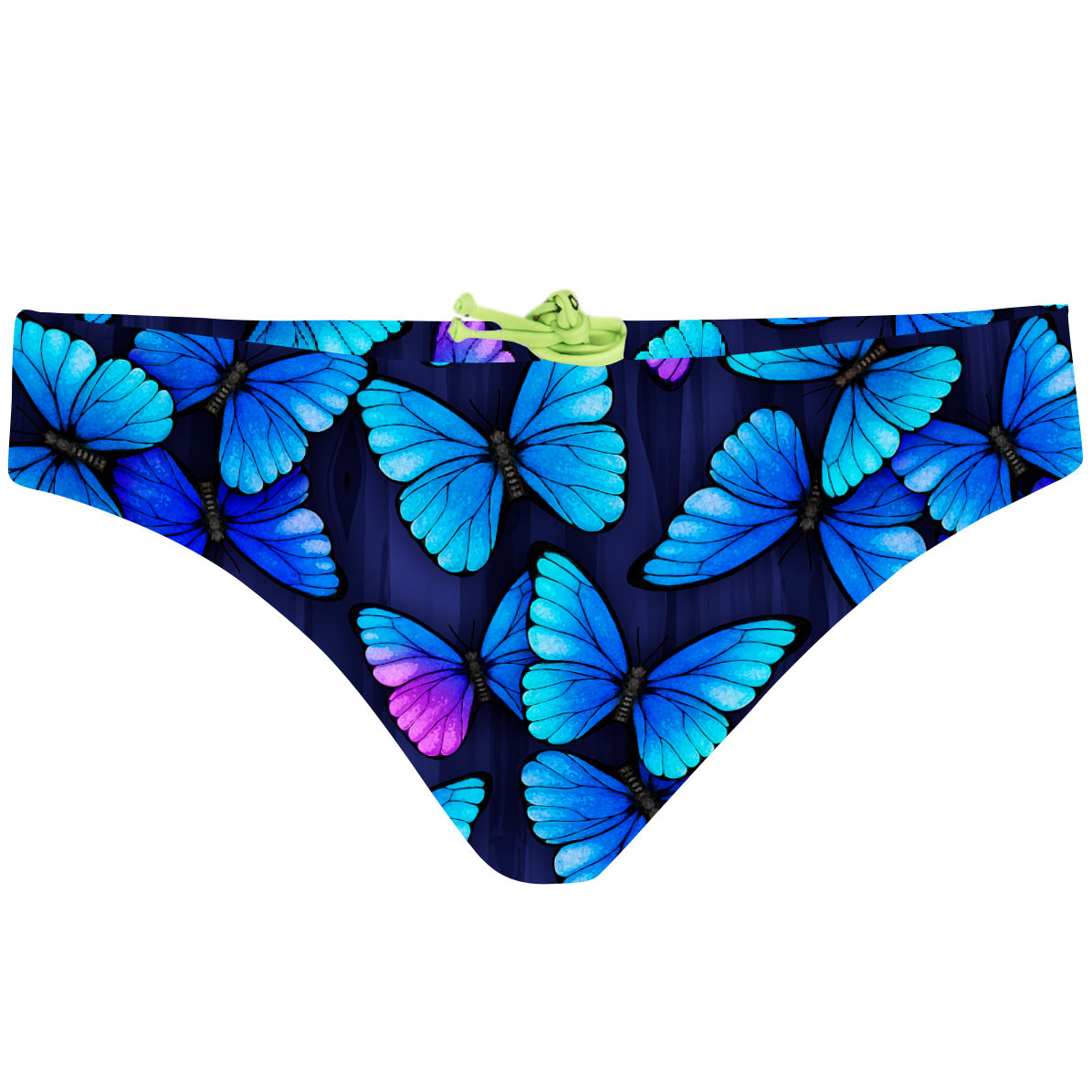 Blue Butterfly - Bandeau Bikini Bottom