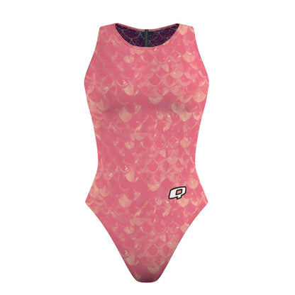 Mermaid Scales/Mighty Mermaid - Women Waterpolo Reversible Swimsuit Classic Cut