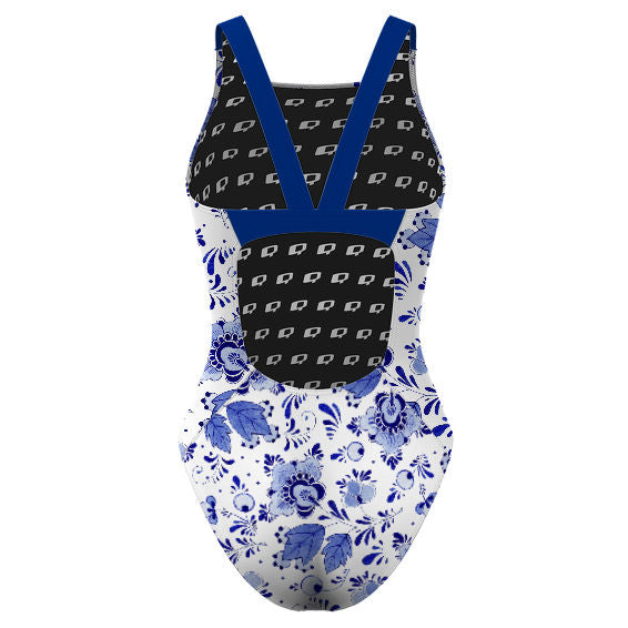 Delft Blue - Classic Strap Swimsuit
