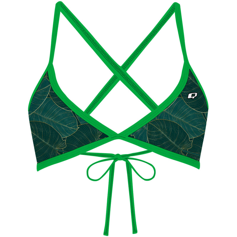 Leafy Green - Tieback Bikini Top