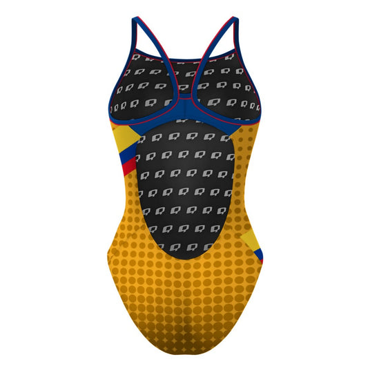 GO COLOMBIA Skinny Strap Swimsuit