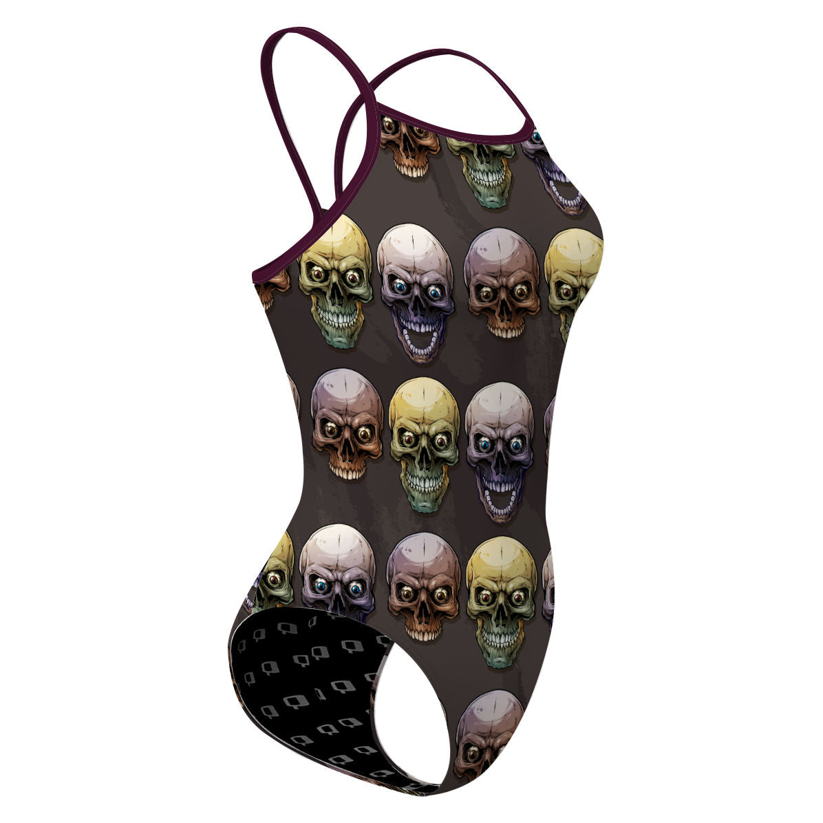 Crazy Skulls - Skinny Strap Swimsuit