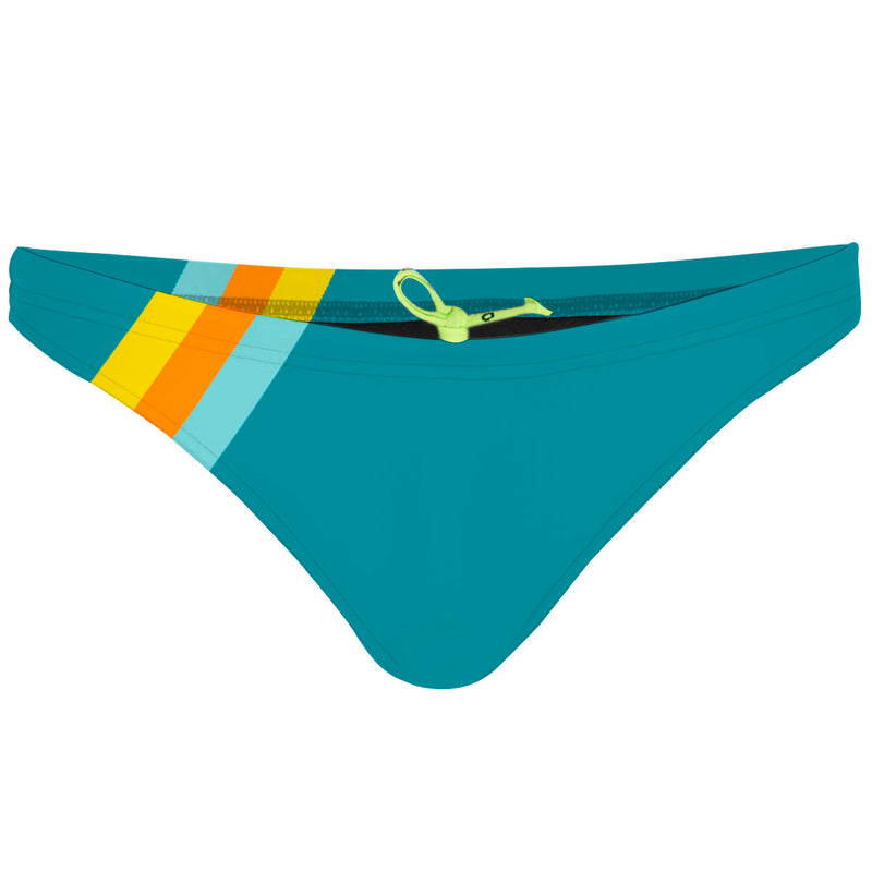 Teal Tropical - Tieback Bikini Bottom