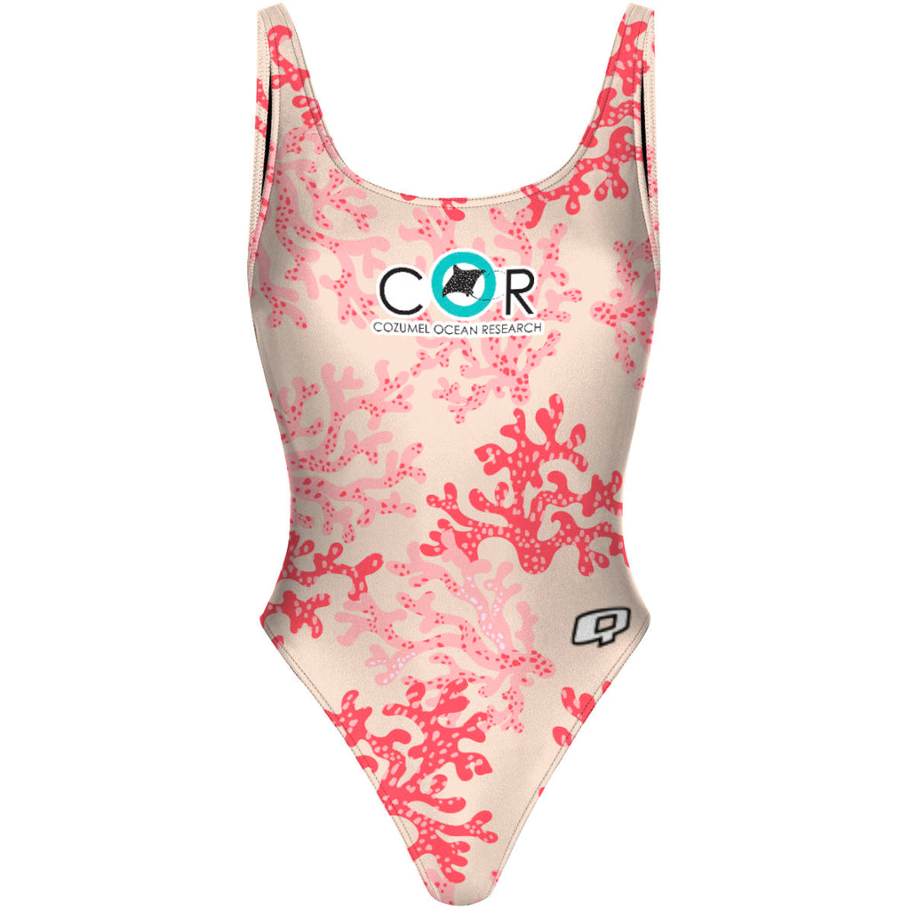 Coral - High Hip One Piece Swimsuit