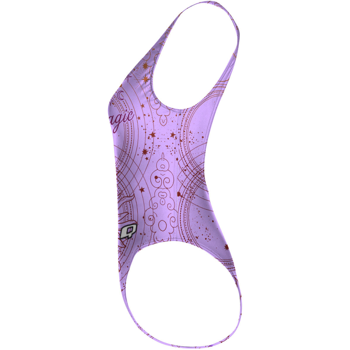 Purple Magic- High Hip One Piece Swimsuit