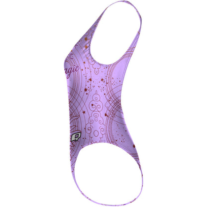 Purple Magic- High Hip One Piece Swimsuit