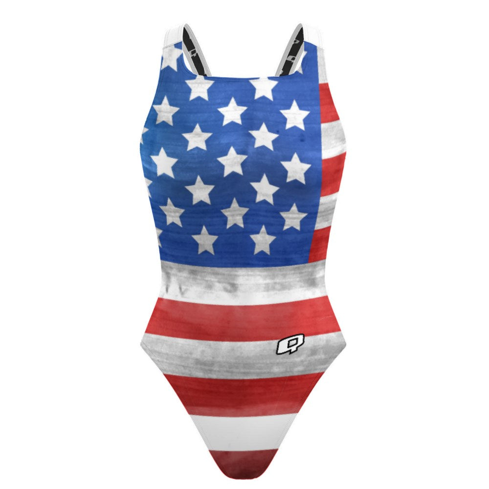 US Of A Classic Strap Swimsuit – Q Swimwear