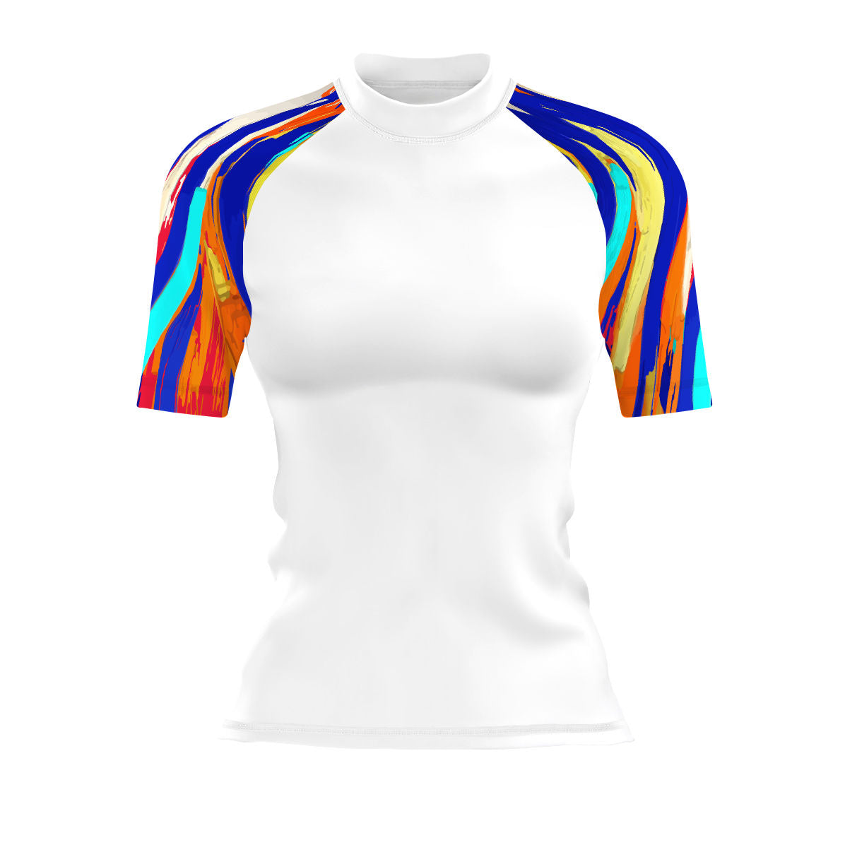 White Cozumel - Women's Surf UPF50+ Short Sleeve Rash Guard