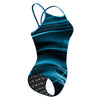 Dynamic Blue Skinny Strap Swimsuit