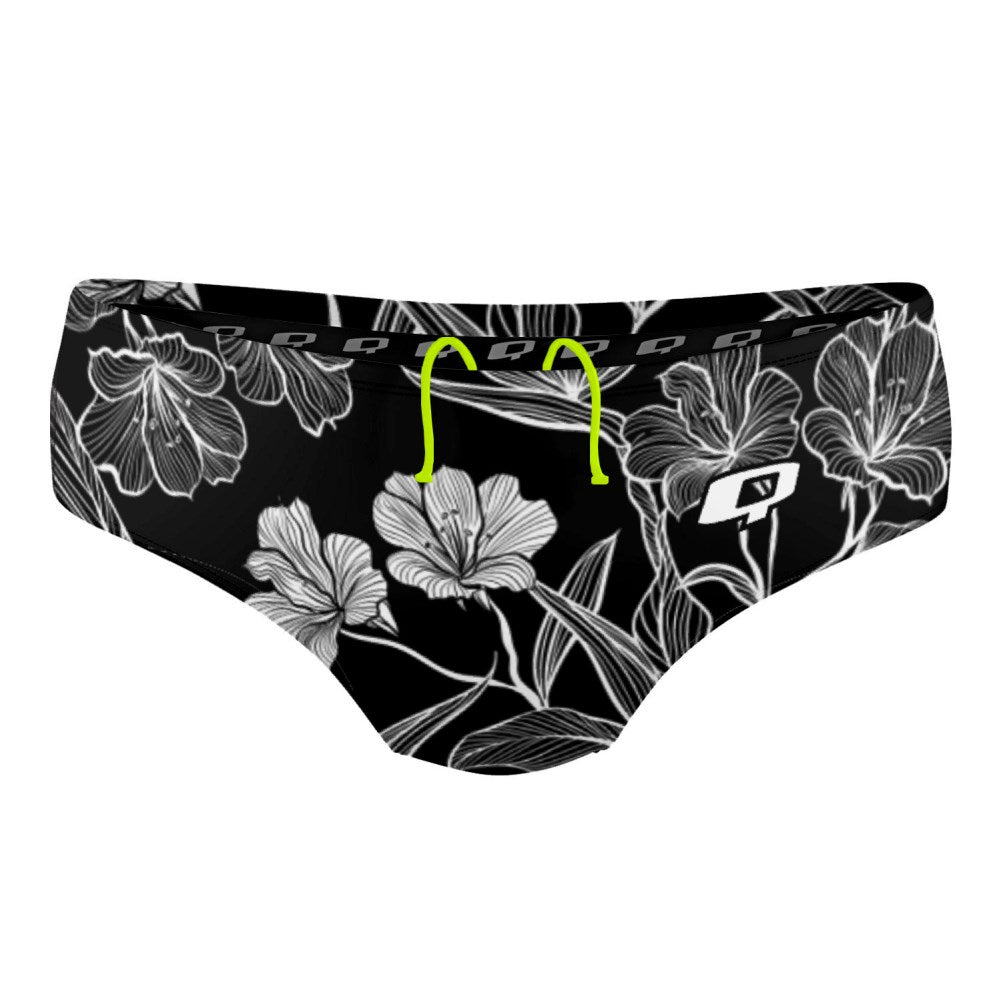Black and White Flower Classic Brief