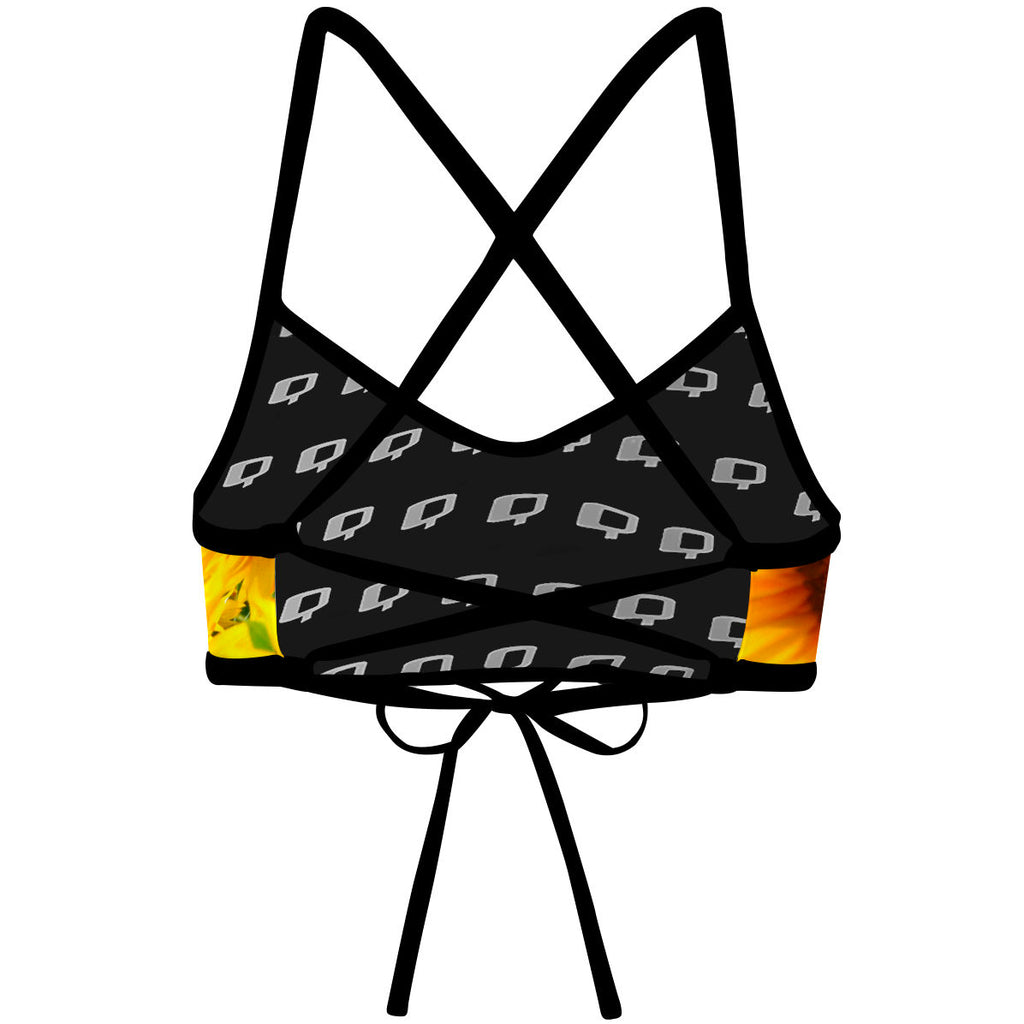 Sunny Sunflowers -  Ciara Tieback Bikini Top