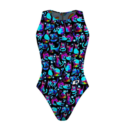 Head In The Clouds/Space KittiesWomen Waterpolo Reversible Swimsuit Classic Cut