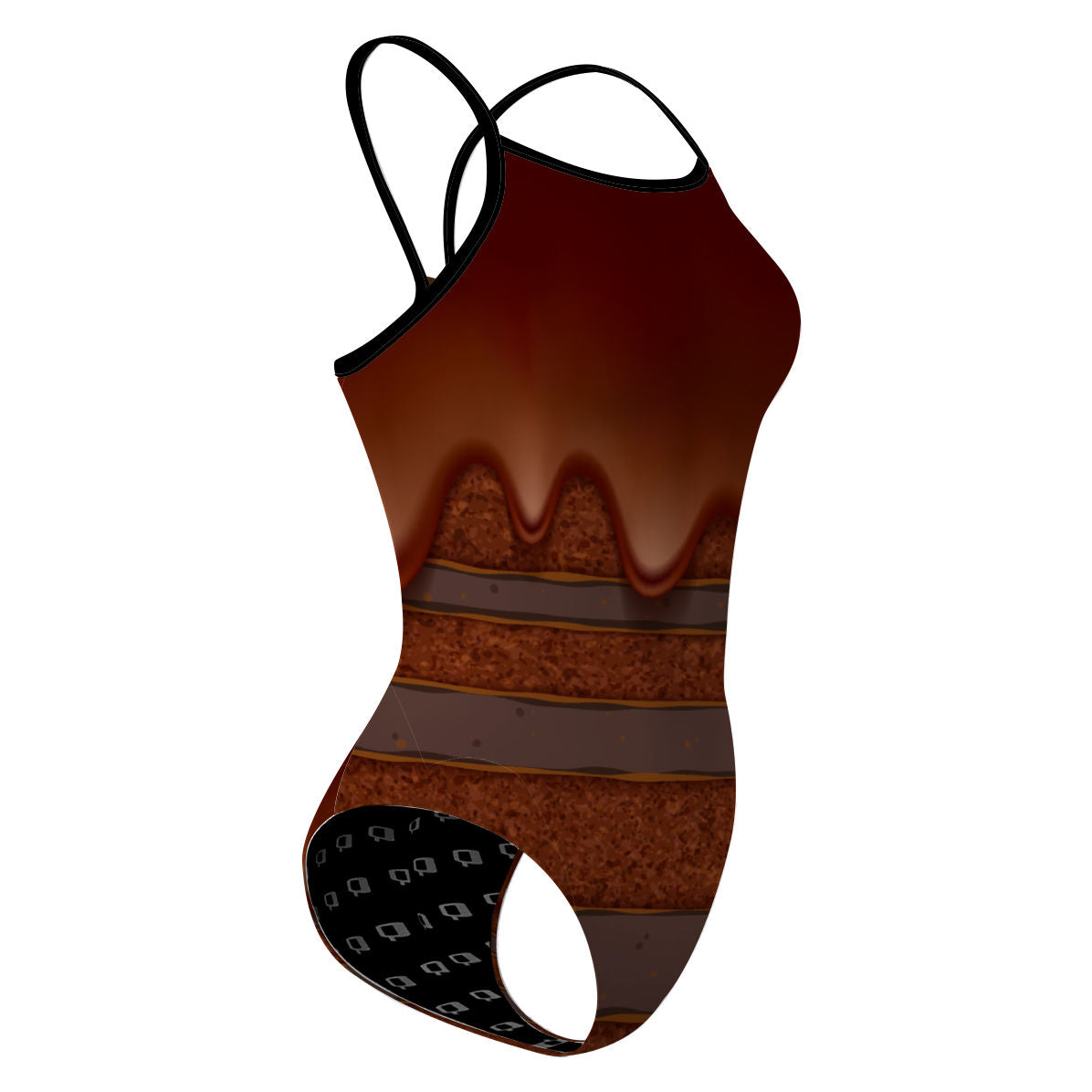 Chocolate Layer Cake Skinny Strap Swimsuit