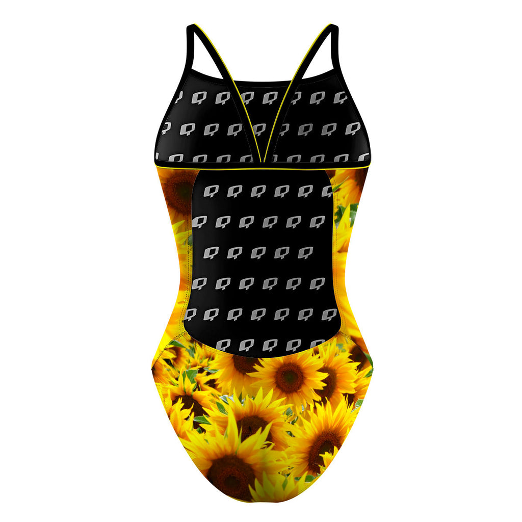 Sunny Sunflowers - Sunback Tank Swimsuit