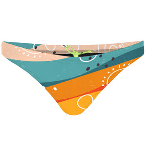 Sunset Stripes - Tieback Bikini Bottom