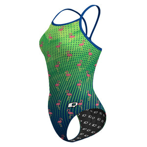 Party Flamingos Skinny Strap Swimsuit