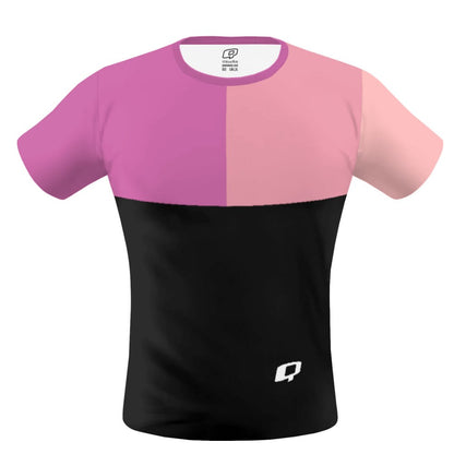 Tricolor Black, Hot Pink and Pink Performance Shirt