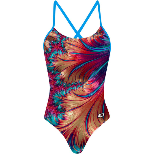 Fibonacci Feathers  - Tieback One Piece Swimsuit