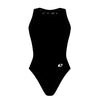 Black Solid - Women Waterpolo Swimsuit Classic Cut