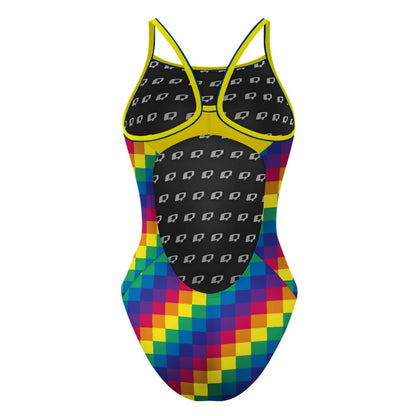 Mosaic Pride Skinny Strap Swimsuit