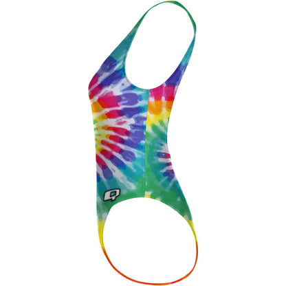 Tie Dye Colors - High Hip One Piece Swimsuit