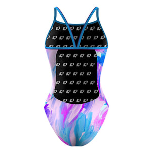 Pastel Flowers - Sunback Tank Swimsuit