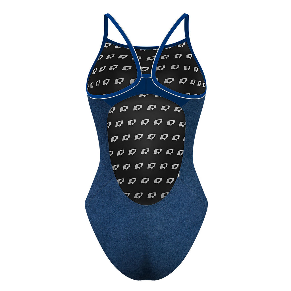Blue Suede - Skinny Strap Swimsuit