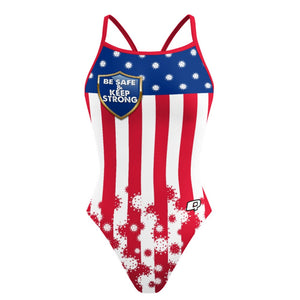 Be safe USA Skinny Strap Swimsuit