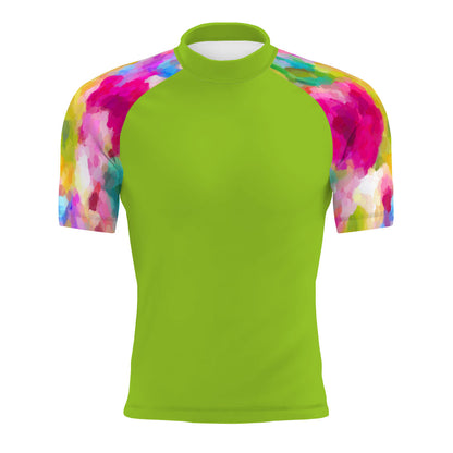 Spring Flowers - Men's Surf UPF50+ Short Sleeve Rash Guard