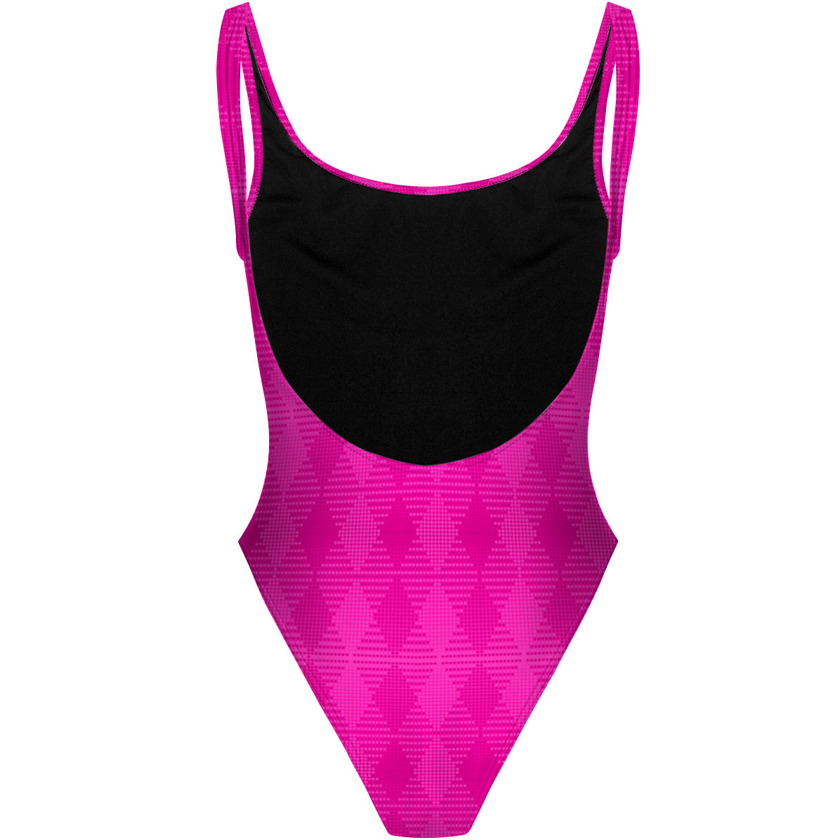 Hot Pink Plaid - High Hip One Piece Swimsuit