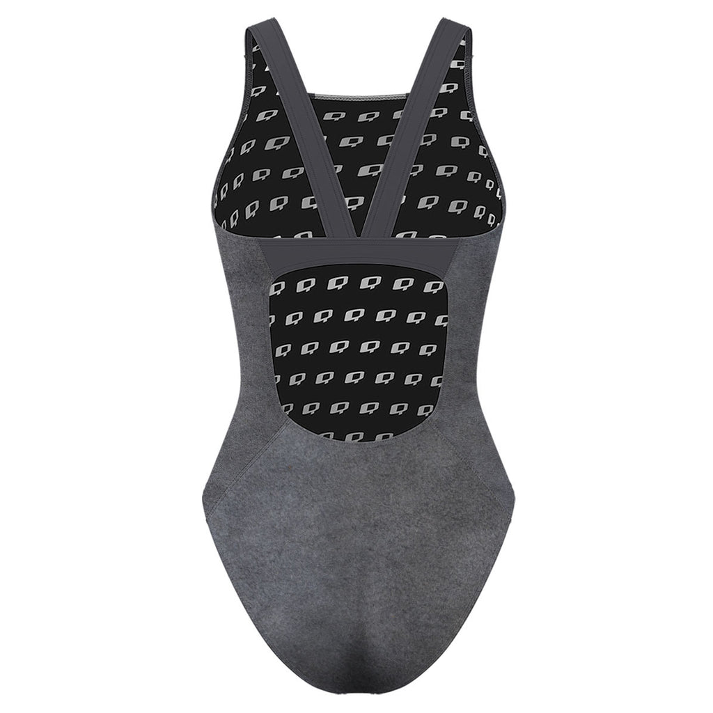 Gray Suede - Classic Strap Swimsuit