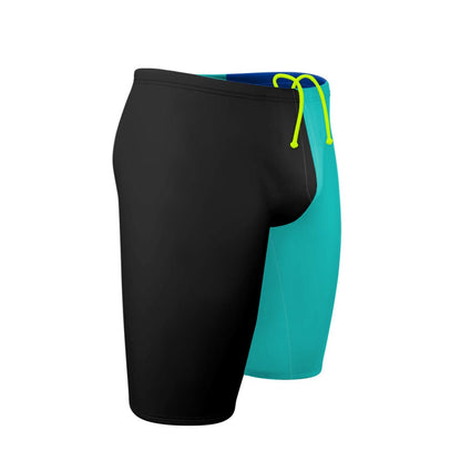 Tricolor Black and Turquoise Jammer