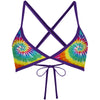 Tie Dye Colors Tieback Bikini Top