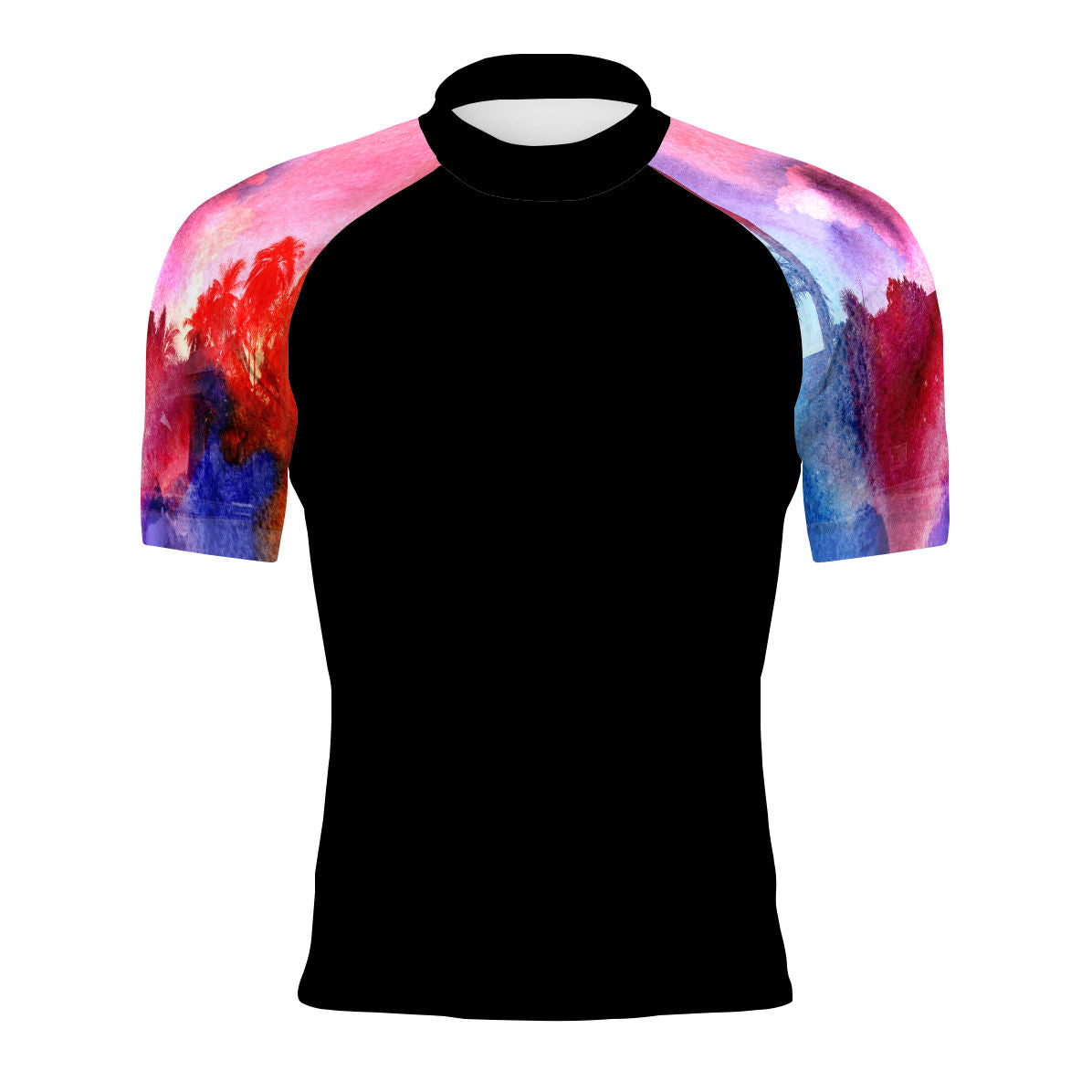 California Sunset - Men's Surf UPF50+ Short Sleeve Rash Guard