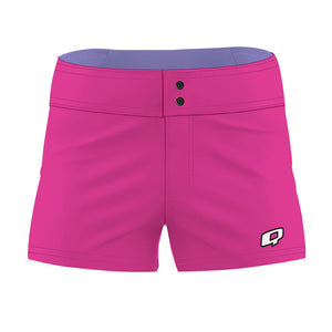 Dark Pink Solid Color - Women Board Shorts
