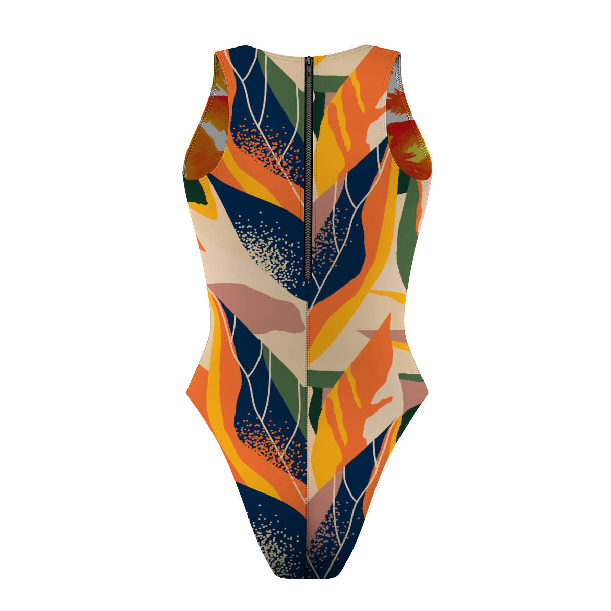 Jungle/Palms - Women Waterpolo Reversible Swimsuit Cheeky Cut