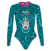Cosmic Teal Magic- Surf Swimming Suit Classic Cut