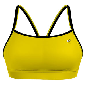 Yellow Classic Sports Bikini Top