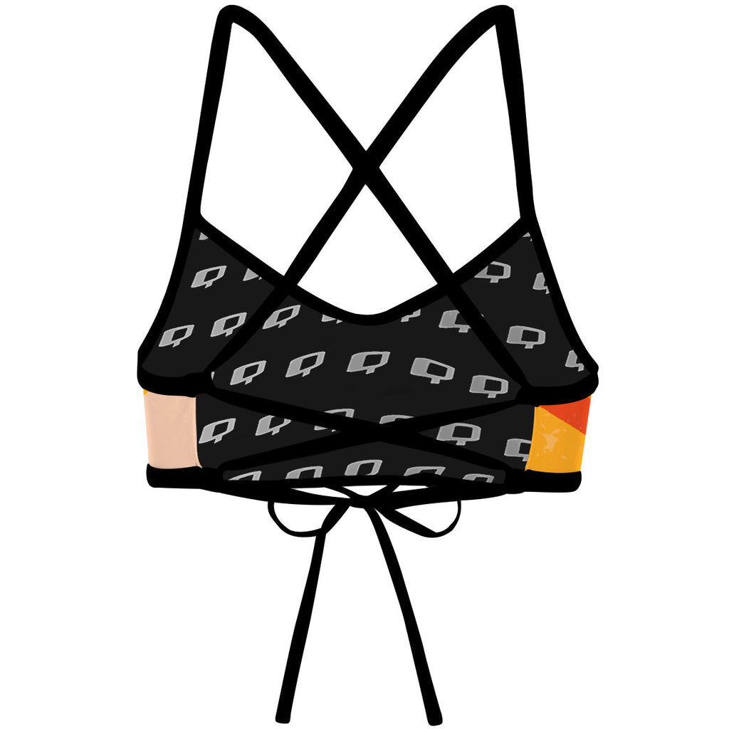 Sunset Stripes -  Ciara Tieback Bikini Top