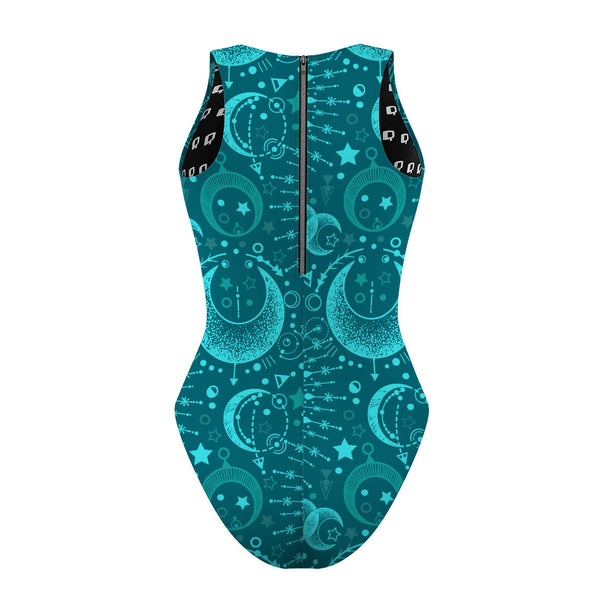 Cosmic Teal Magic - Women's Waterpolo Swimsuit Classic Cut