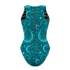 Cosmic Teal Magic - Women's Waterpolo Swimsuit Classic Cut