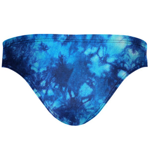 Tie Dye Blue Bandeau Bikini Bottom