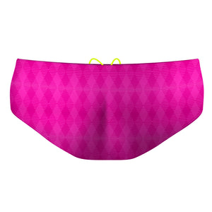 Hot Pink Plaid - Classic Brief Swimsuit