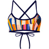 Sunset Orange Squares -  Ciara Tieback Bikini Top