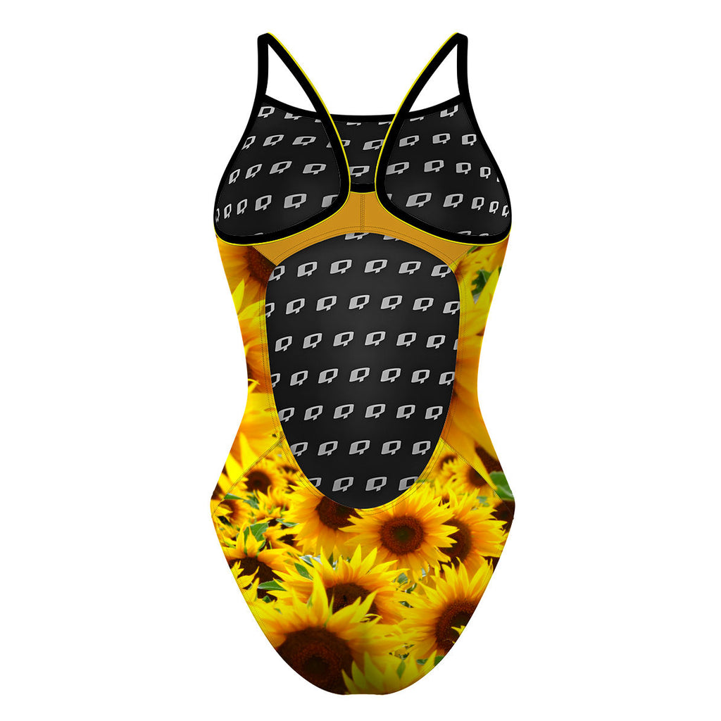 Sunny Sunflowers - Skinny Strap Swimsuit