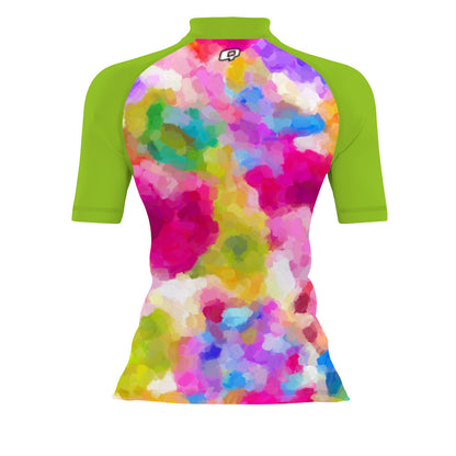 Spring Flowers V1 - Women's Surf UPF50+ Short Sleeve Rash Guard