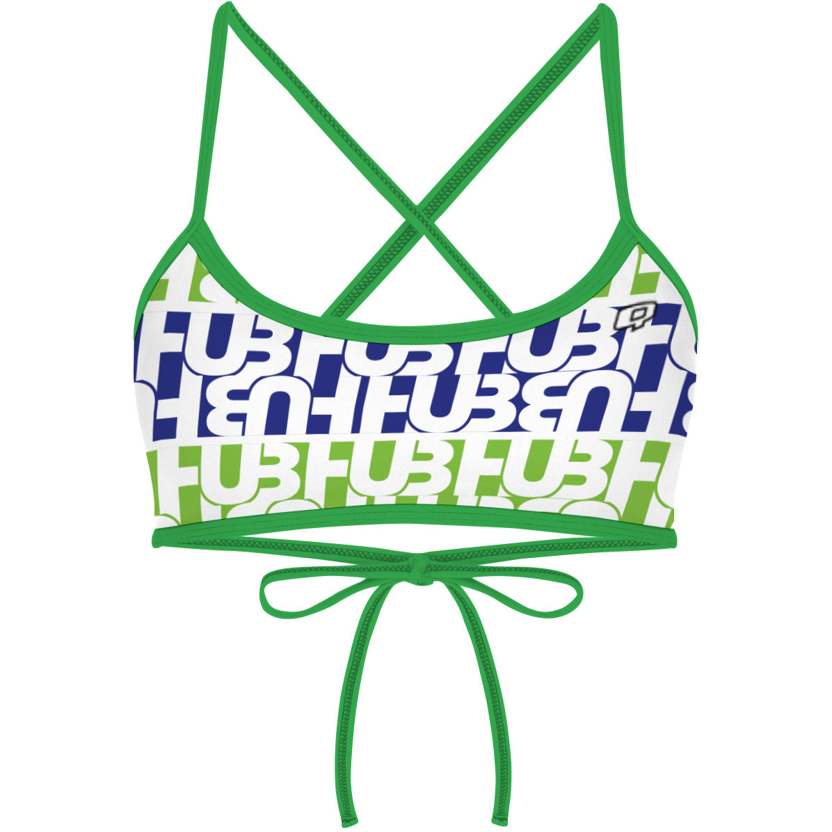 HUB Pattern Bikini Top -  Ciara Tieback Bikini Top