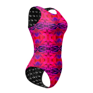 Kaleido Red - Women Waterpolo Swimsuit Classic Cut