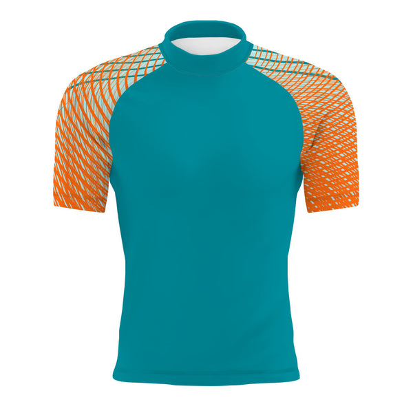Bengal Stripes - Men's Surf UPF50+ Short Sleeve Rash Guard