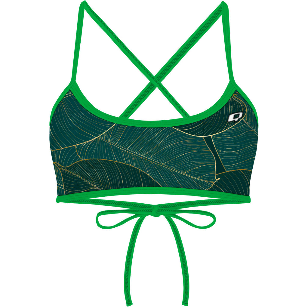 Leafy Green -  Ciara Tieback Bikini Top